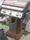 Kenmore stainless grill w/ brown metal accents