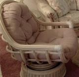Papasan chair w/ rattan frame