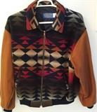 Pendleton XL coat w/ leather sleeves