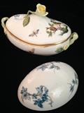 Herend covered dish and Limoges egg