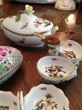 Several Hungarian hand painted Herend china plus Herend egg