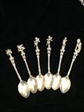 Set of 6 petite 4" spoons - stamped "Italy" 
