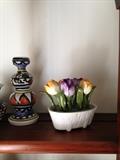Royal Abberley Bone china -Yellow and Lavender Tulips
