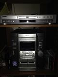 SONY stereo, 3CD changer,  dual cassette, 2 speakers.  DVD player