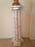 Italian marble pedestal (one of two w/ different design)