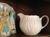 one of two set of figurines and Lenox pitcher