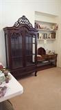 Antique Mahogany China Cabinet/ Pennsylvania House Sofa Table