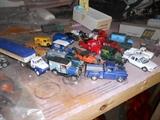 scale size toy cars and trucks, 