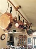 Copper pots and pans 