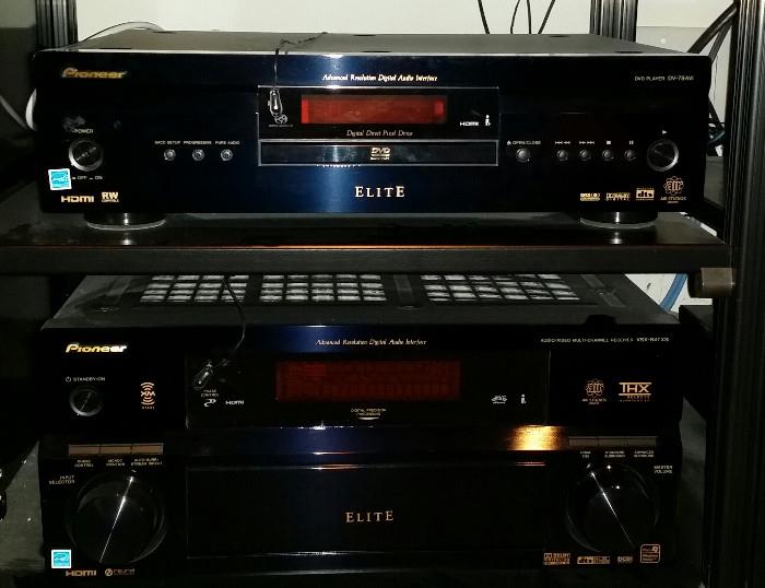 Pioneer Elite Surround Receiver & DVD Player.  Purchased from Audio Etc. Like New. Manuals shown in following photos.