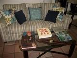 LIKE NEW SOFA, COFFEE TABLE & END TABLE