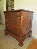 Antique Clark's spool cabinet.  All original except added legs.  Beautiful!