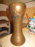 sterling on bronze vase