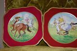 set of 4 Rosenthal Polo scene plates