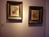 shadow box frames inlaid with mother-of-pearl