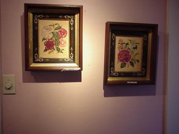 shadow box frames inlaid with mother-of-pearl