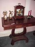 Empire game table, Howard Miller clock