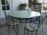 wrought iron patio set