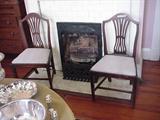 pair of shield back chairs