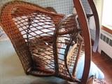 1940s 40s Wicker Rocker