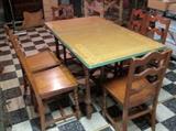 1940s/50s era Metal Kitchen Table with Six (6) Chairs