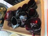 Ruby Red Glassware Icelip Pitcher and more