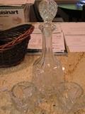 Decanter and American Brilliant Cut Glass