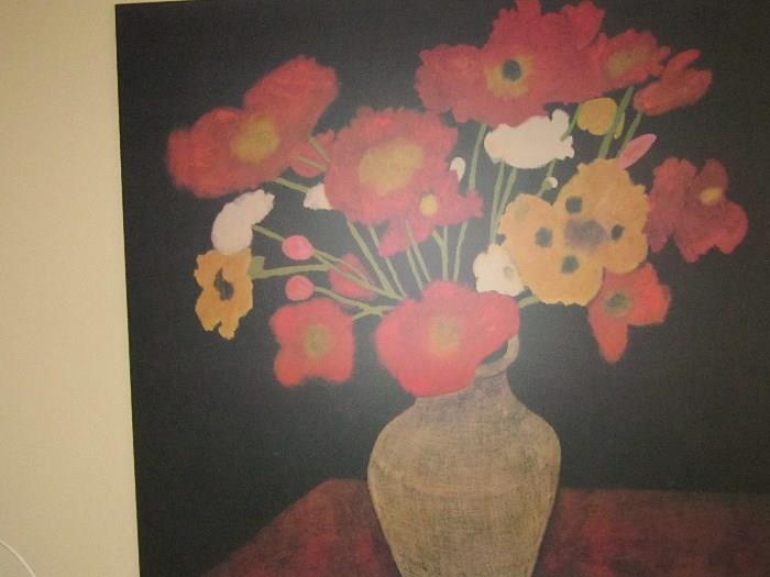 Large floral on canvas