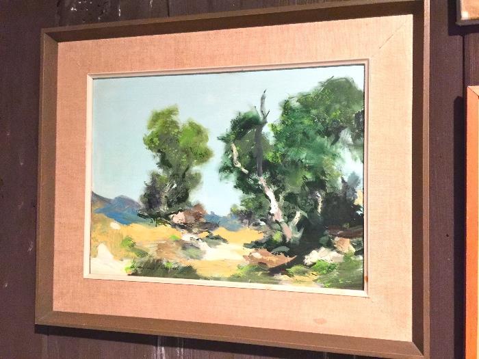 Landscape oil by Douglass Parshall
