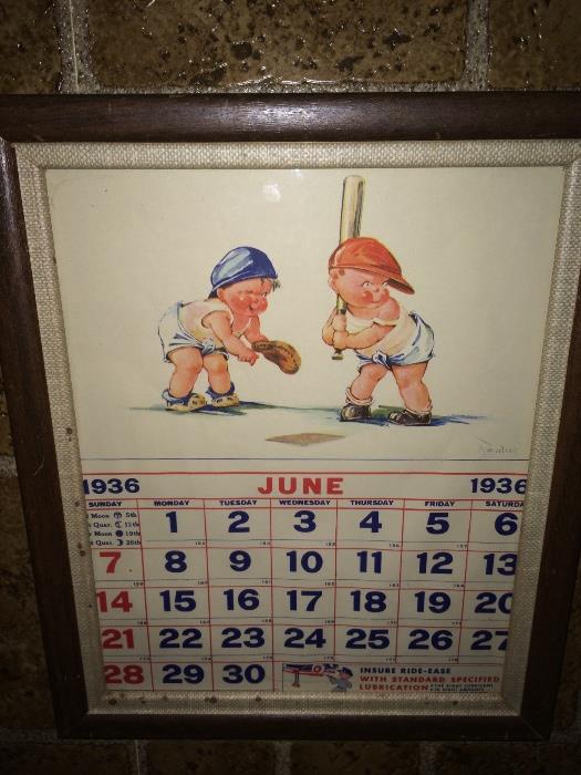several antique calendars