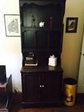 small hutch, art, garbage pail