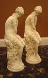 Pair of Figural Plaster Statues