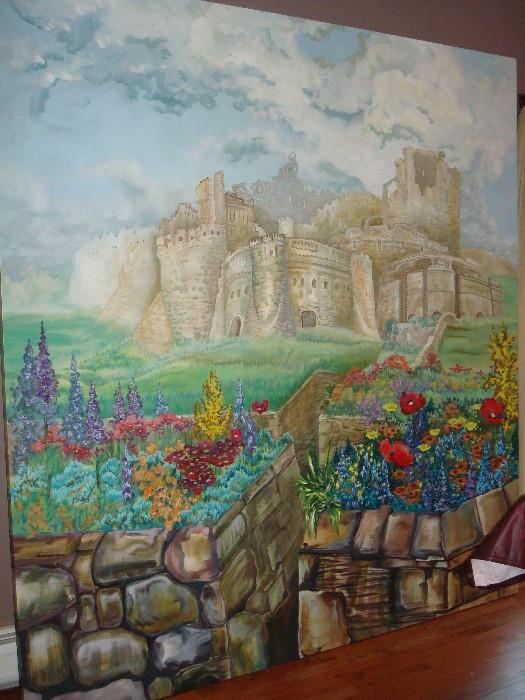 Mark Venaglia Mystical Castle Landscape  91" x 85 1/2"