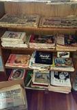 vintage movie mags, men's mags, old newspapers, popular science mags