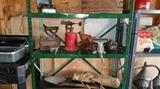 coal powered cast iron iron...blowtorch....various vises...