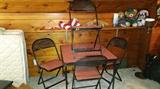 fantastic bridge set - folding chairs and matching card table