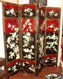 PHENOMENAL LARGE FOUR PANEL ASIAN SCREEN
