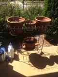 metal rack $50 pots $5-10 