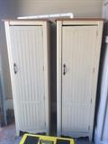 #56 (2) cream color tall cabinets $75 ea