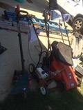 #59 blacken decker MM1800 electric mower $100
#60 Blacken decker electric edger $60
#61 Earghquake WE 43 edger gas $100 