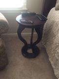 #32 round end table w legs $75 