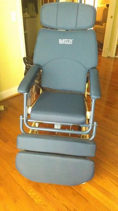 Barton Medical Chair excellent condition, has attachments with it.