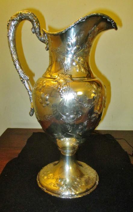 Sterling Ewer made for Tiffany & Co. Ht: 15 ¾”. Wt. 50.42 ozt.