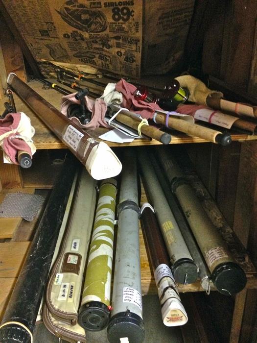Large lot of rods and reels