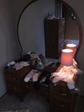 Vintage vanity that matches the dresser and full size bed.