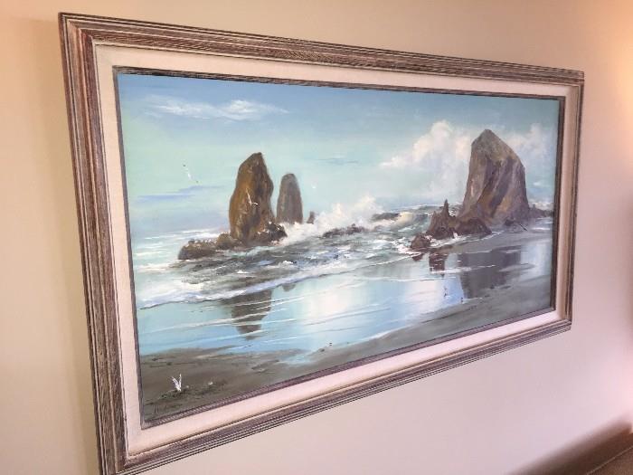 Myrtle LaChance Original Oil Painting titled "Breakers"