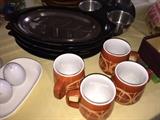 vintage cups and serving ware