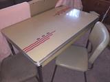 Vintage folding tableVintage Double Drop Leaf KITCHEN TABLE with side drawer