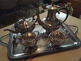 Reproduction Old Sheffield Silver Plate by C.S. Greene & Co. Tea & Coffee Set