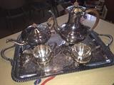 Reproduction Old Sheffield Silver Plate by C.S. Greene & Co. Tea & Coffee Set